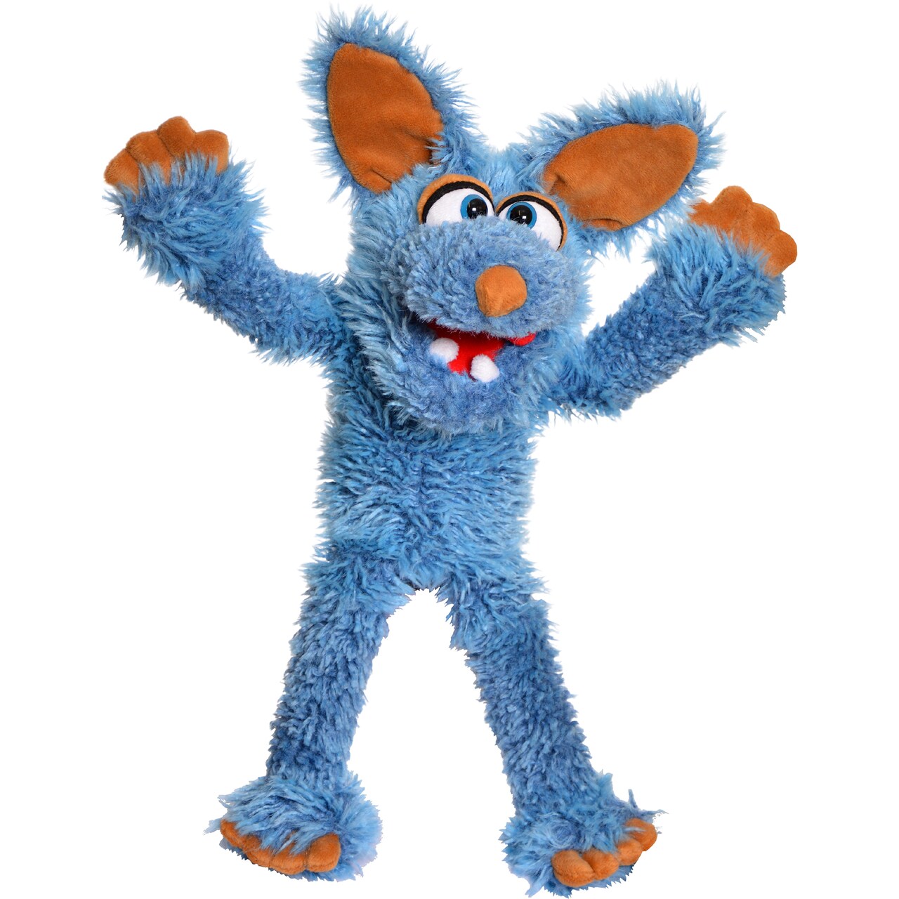 Living Puppets: Fizz The Blue Dog - 18" Plush Hand Puppet, Handmade Pal, Moving Mouth, Soft Animal Companion Character, Play & Develop Toy, Kids 3+